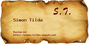 Simon Tilda névjegykártya